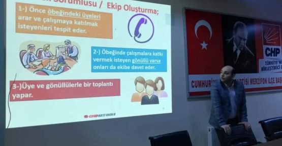    CHP'DEN SOKAK ÖRGÜTLENMESİ EĞİTİMİ