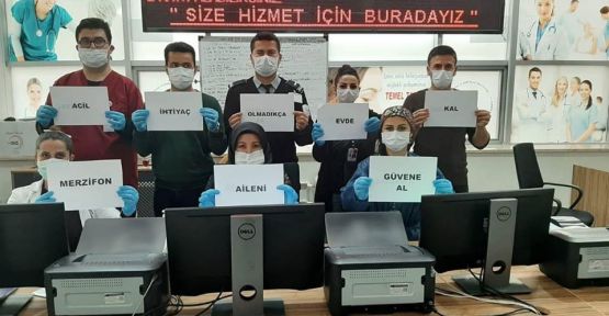 HASTANE  ÇALIŞANLARINDAN  PANKARTLI UYARI