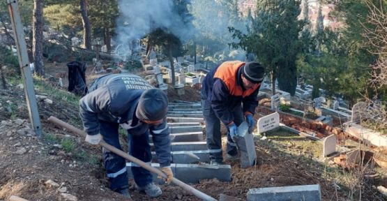   mezarlıklarda bakım-onarım çalışmaları